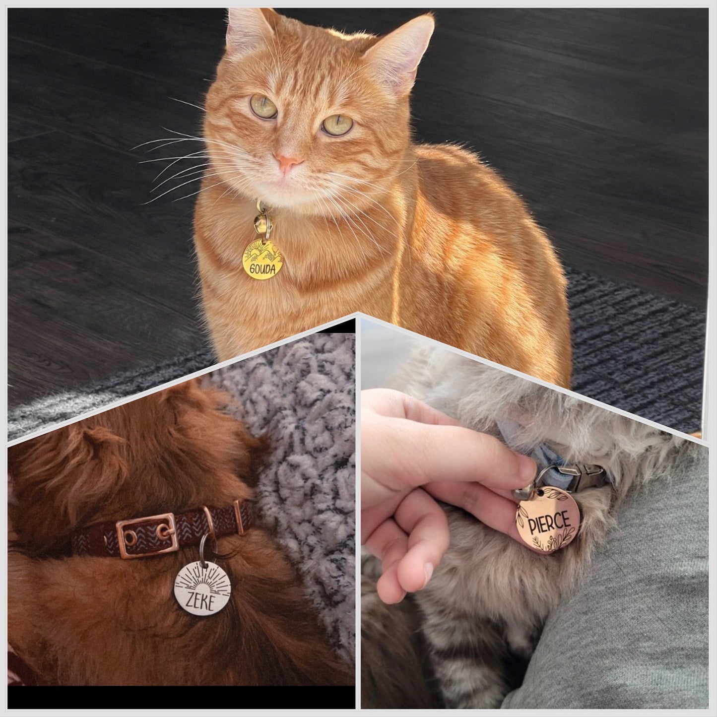 'Country Roads' Mountain Pet ID Tag for Dogs and Cats - Personalized and Engraved Stainless Steel Pet ID Tag
