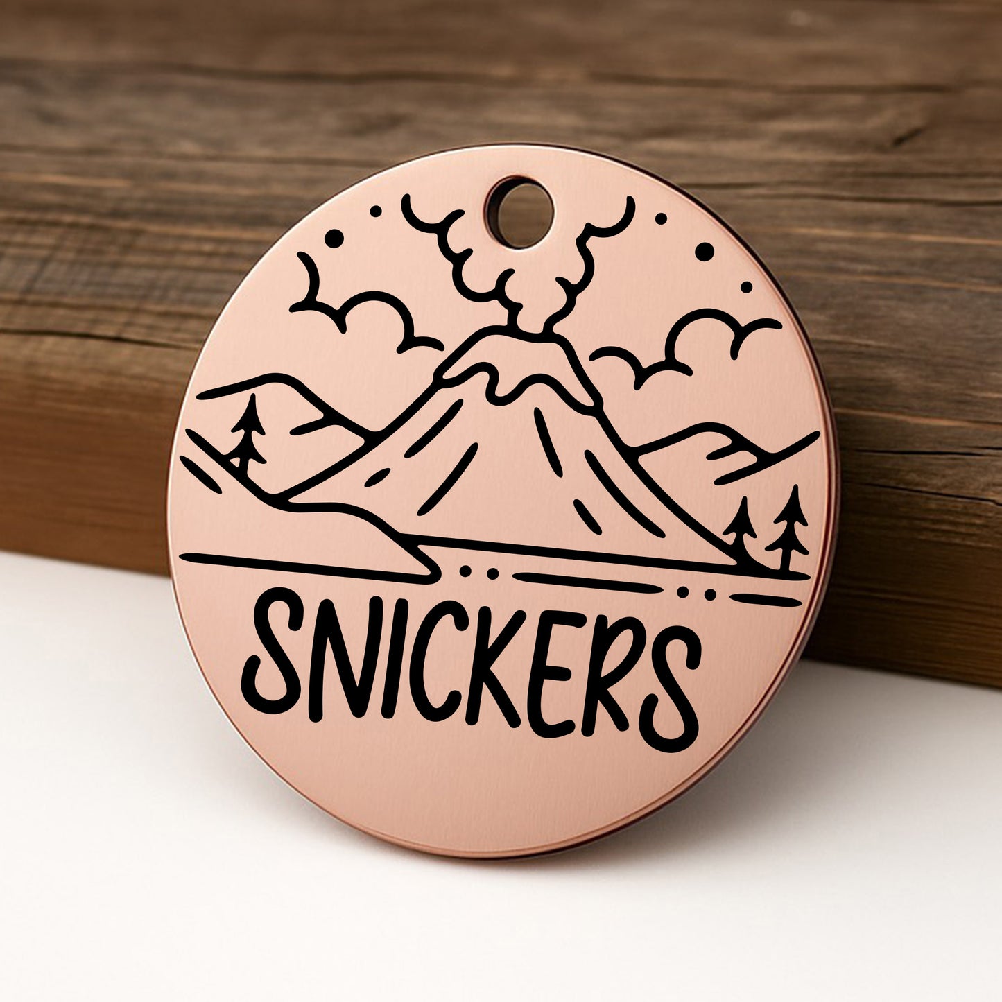 'Volcanologist' Pet ID Tag for Dogs and Cats - Personalized and Engraved Stainless Steel Pet ID Tag